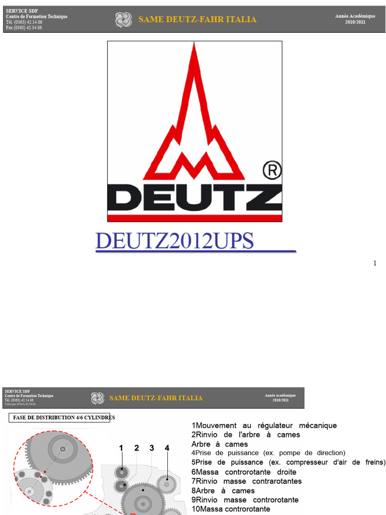 Guide Technique de Moteurs Deutz 2011 | PDF | Piston | Injection (moteur)