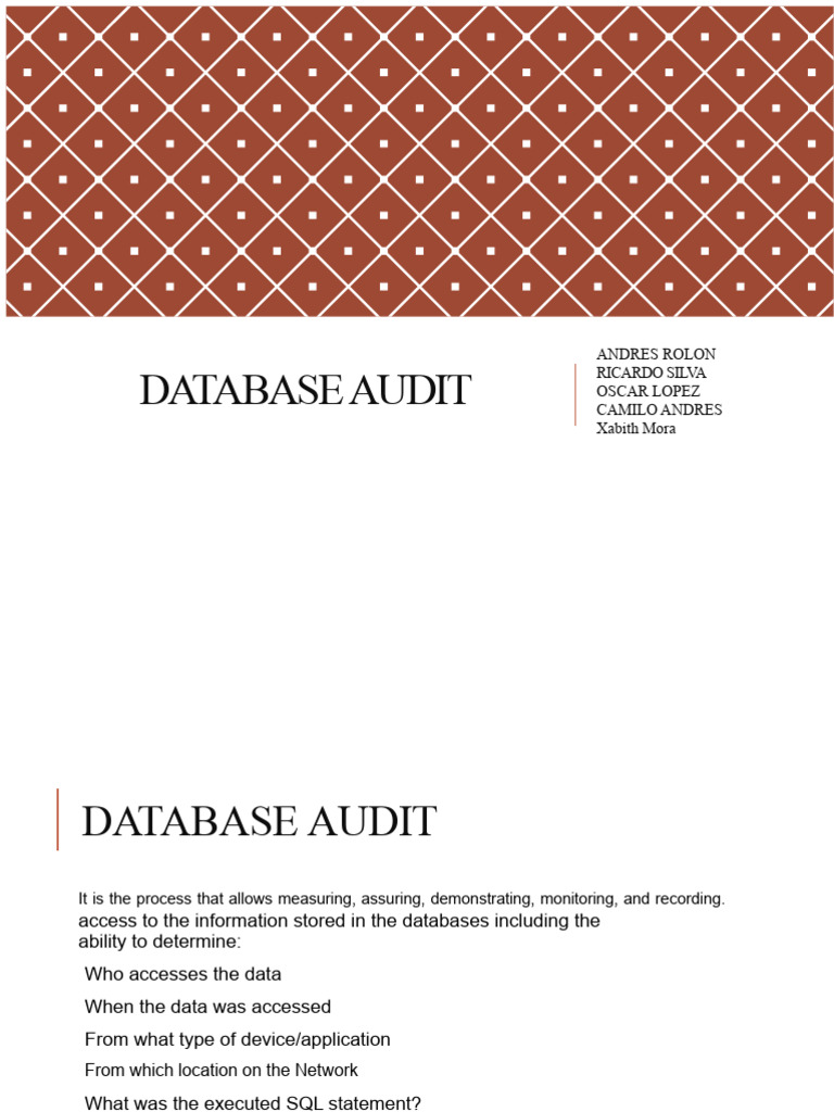 Understanding Database Auditing | PDF | Databases | Audit