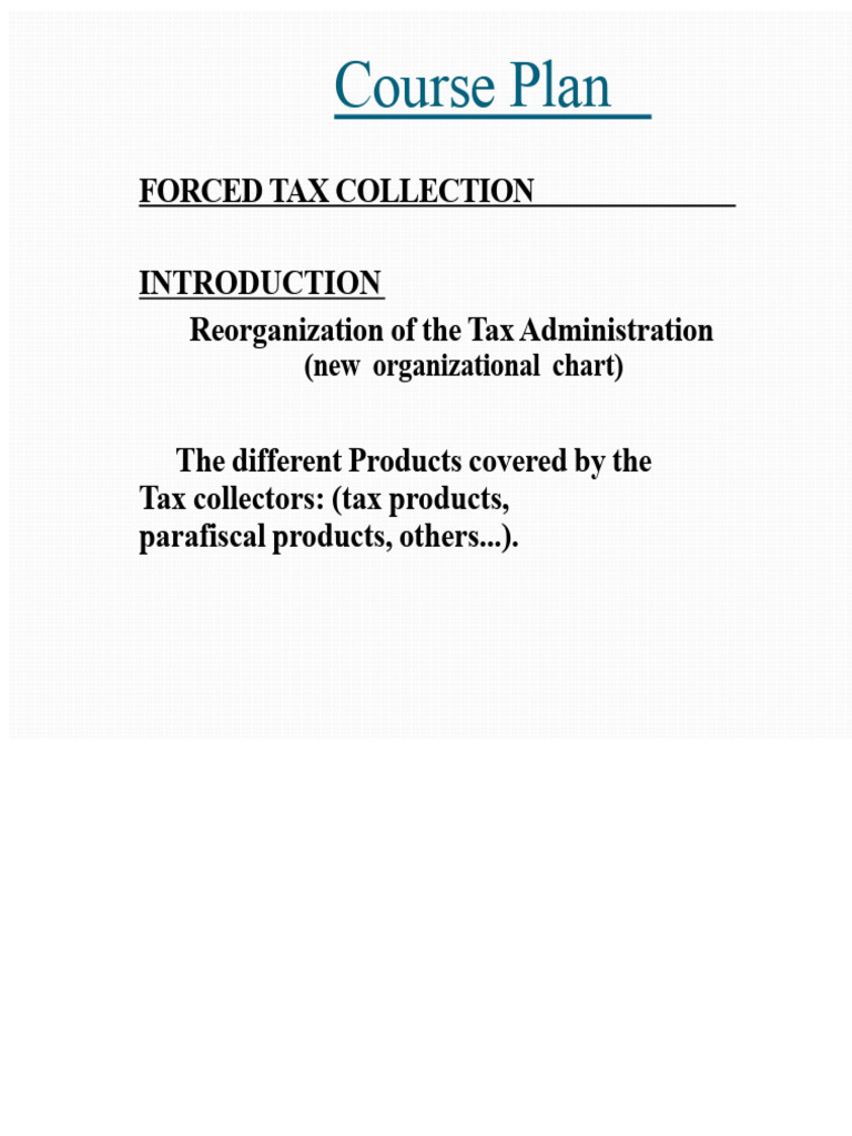 Forced Tax Collection Course Overview | PDF | Search And Seizure ...