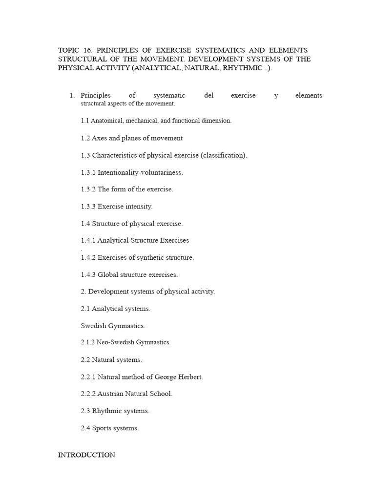 Principles of Exercise Systematics | PDF | Anatomical Terms Of Motion ...