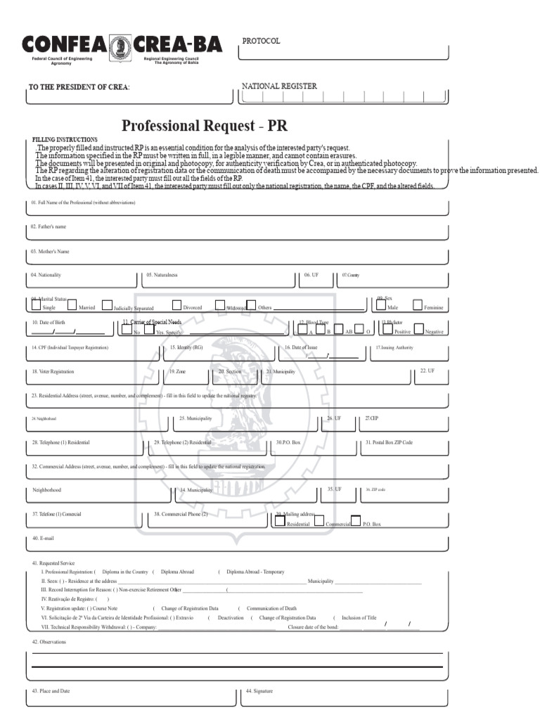 Professional Registration Protocol Guide | PDF | Identity Document ...