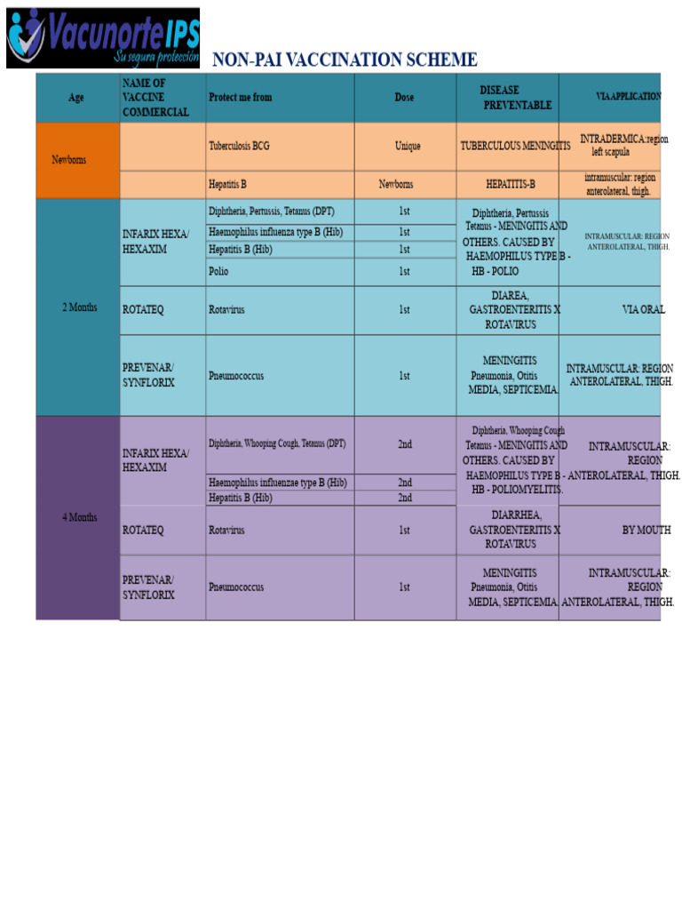 Non-National Vaccination Scheme | PDF | Vaccines | Human Diseases And ...