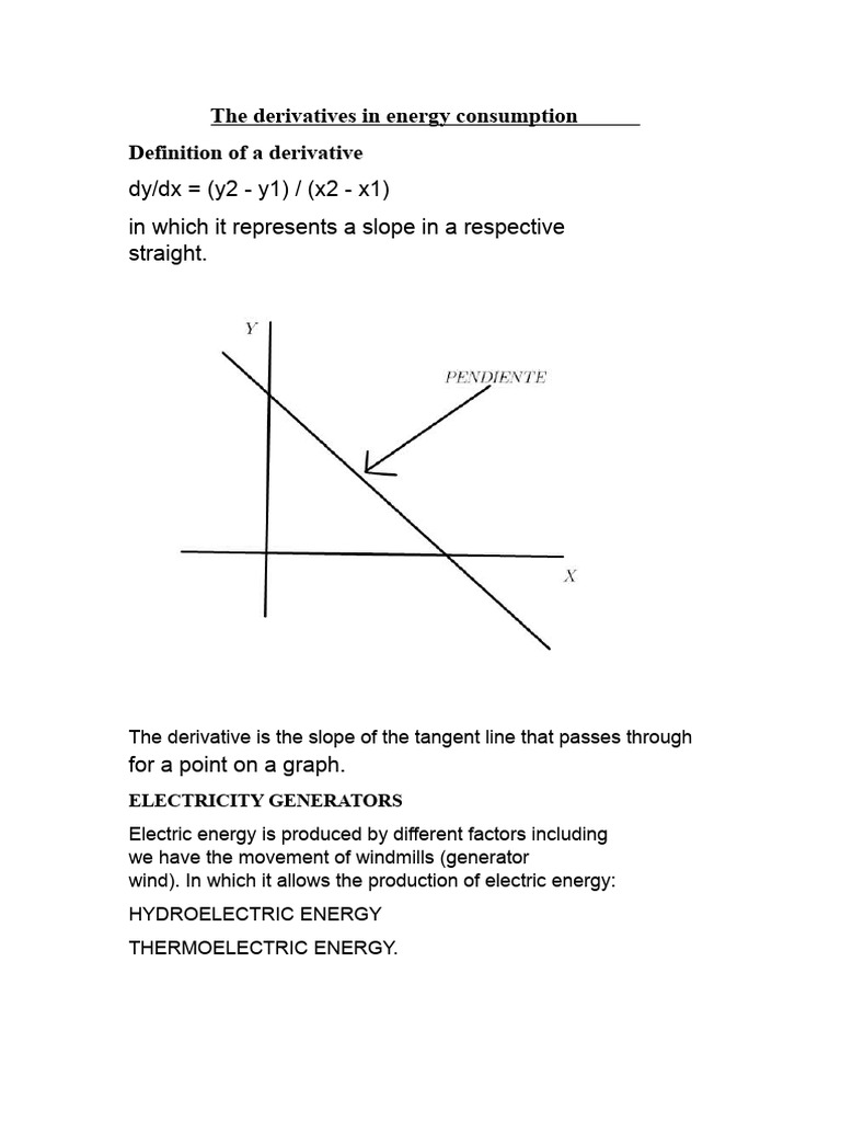 The Derivatives in Energy Consumption | PDF