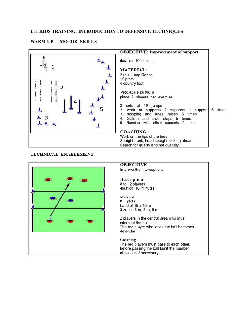 U11 Kids Defensive Techniques Training | PDF | Athletic Sports | Sports ...