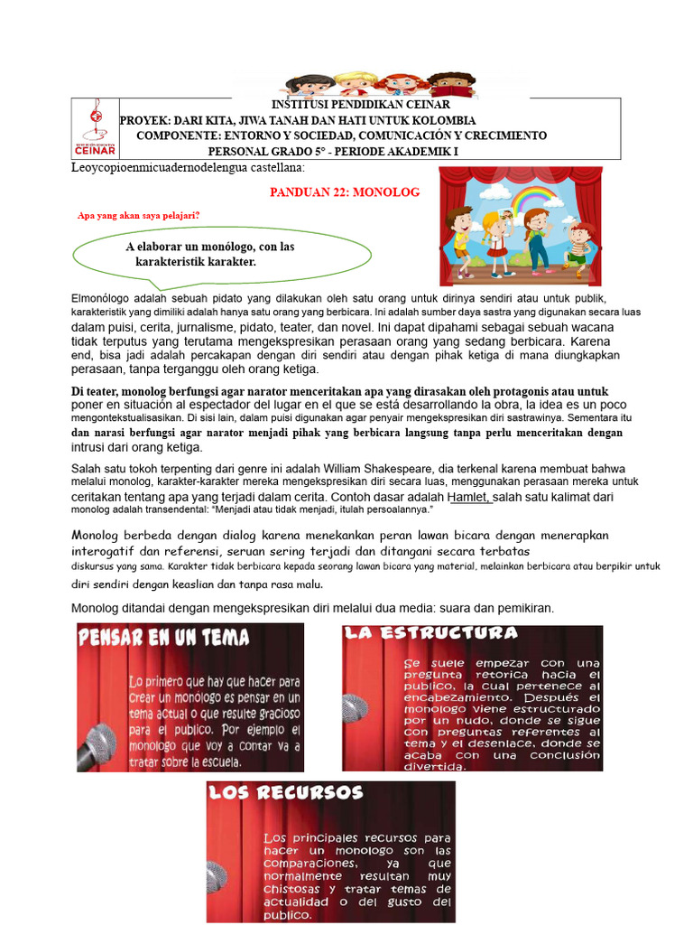 Panduan Membuat Monolog Kreatif | PDF