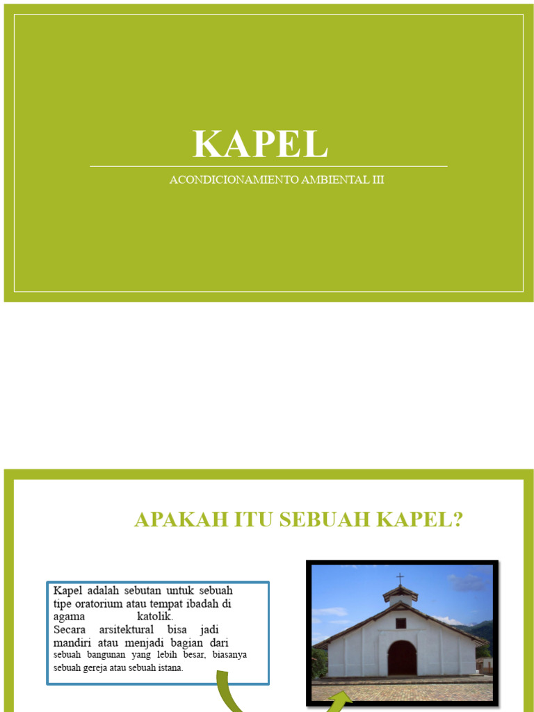 Apa Itu Kapel dalam Arsitektur Katolik? | PDF