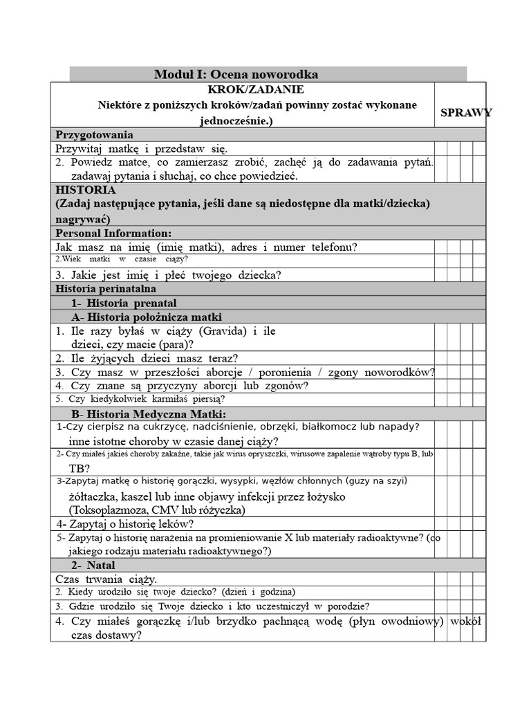 Paed Osce Checklist | PDF