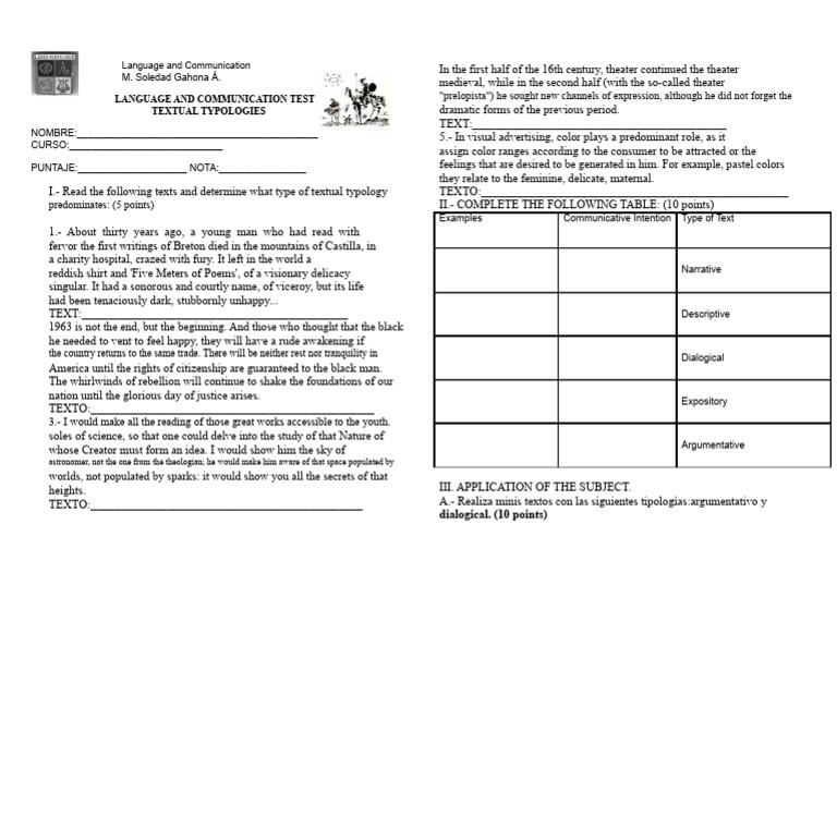 Language and Communication Test Guide | PDF