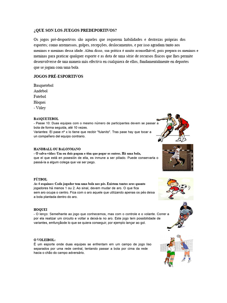 Jogos Pré-Desportivos de Invasão | PDF
