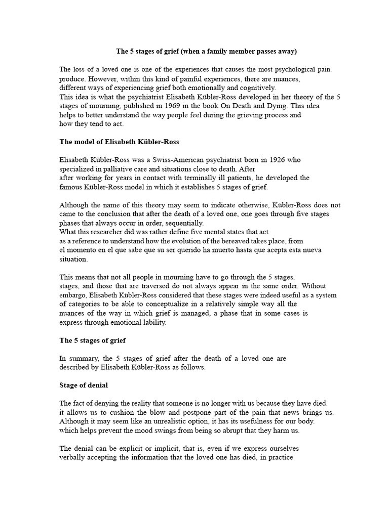 Understanding the 5 Stages of Grief | PDF | Grief | Mental Health