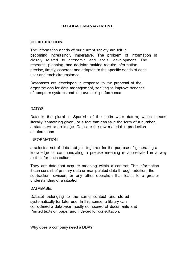 Essential Database Management Guide | PDF | Databases | Data