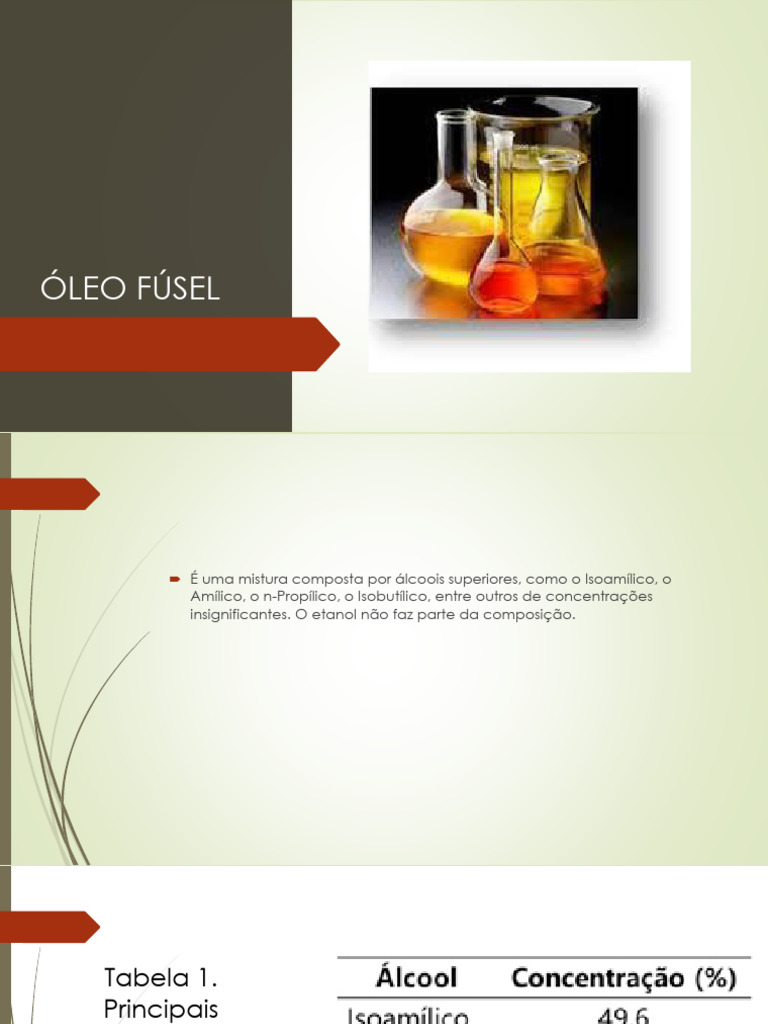 ÓLEO FÚSEL | PDF | Fermento | Fermentação