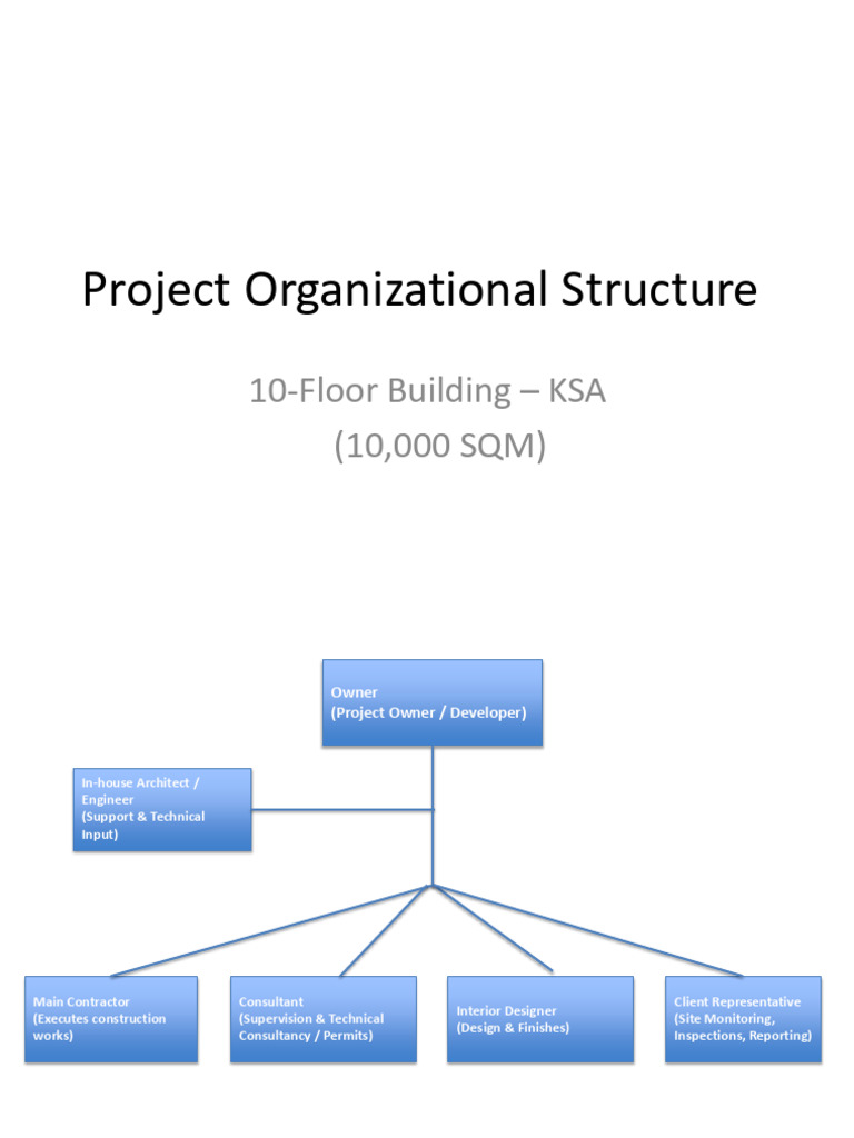 Project Organizational Structure With Responsibilities - AUB Course | PDF