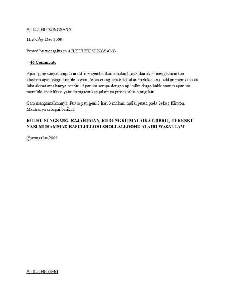 Kulhu Lengkap PDF Free | PDF