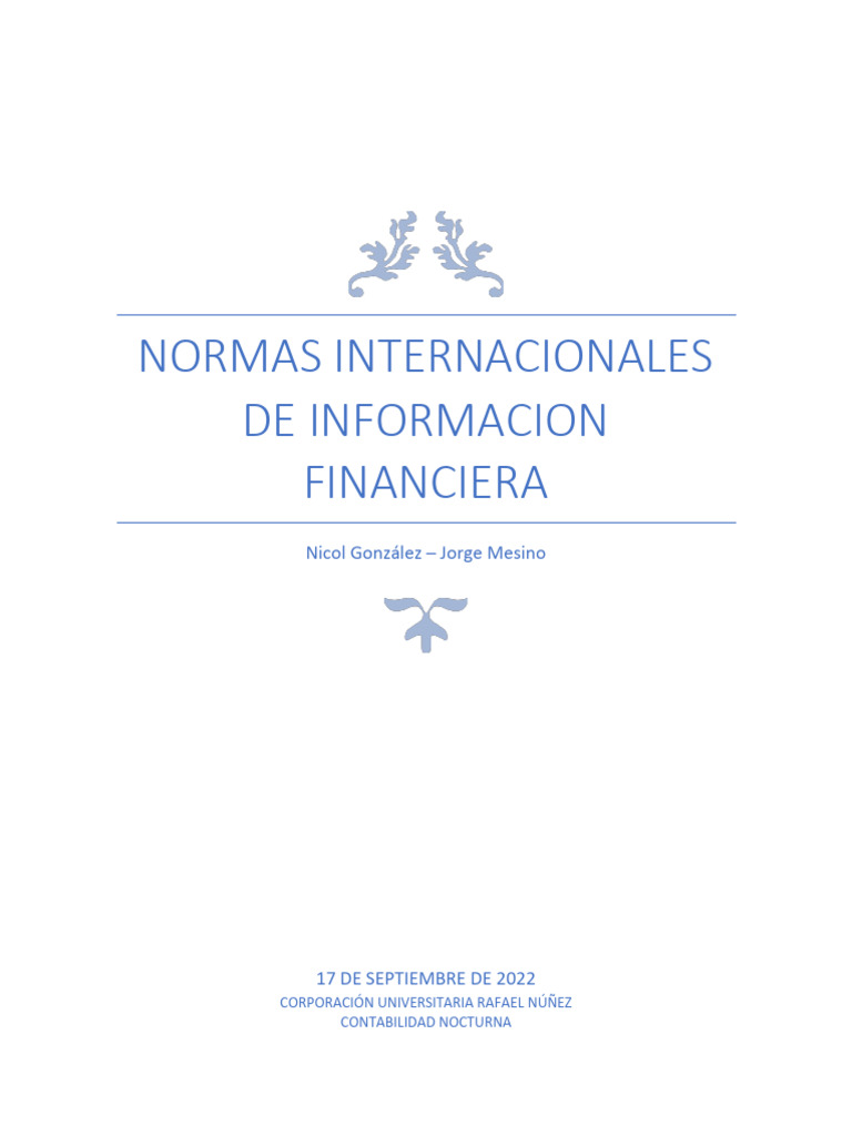 Normas Internacionales de Información Financiera | PDF | normas ...