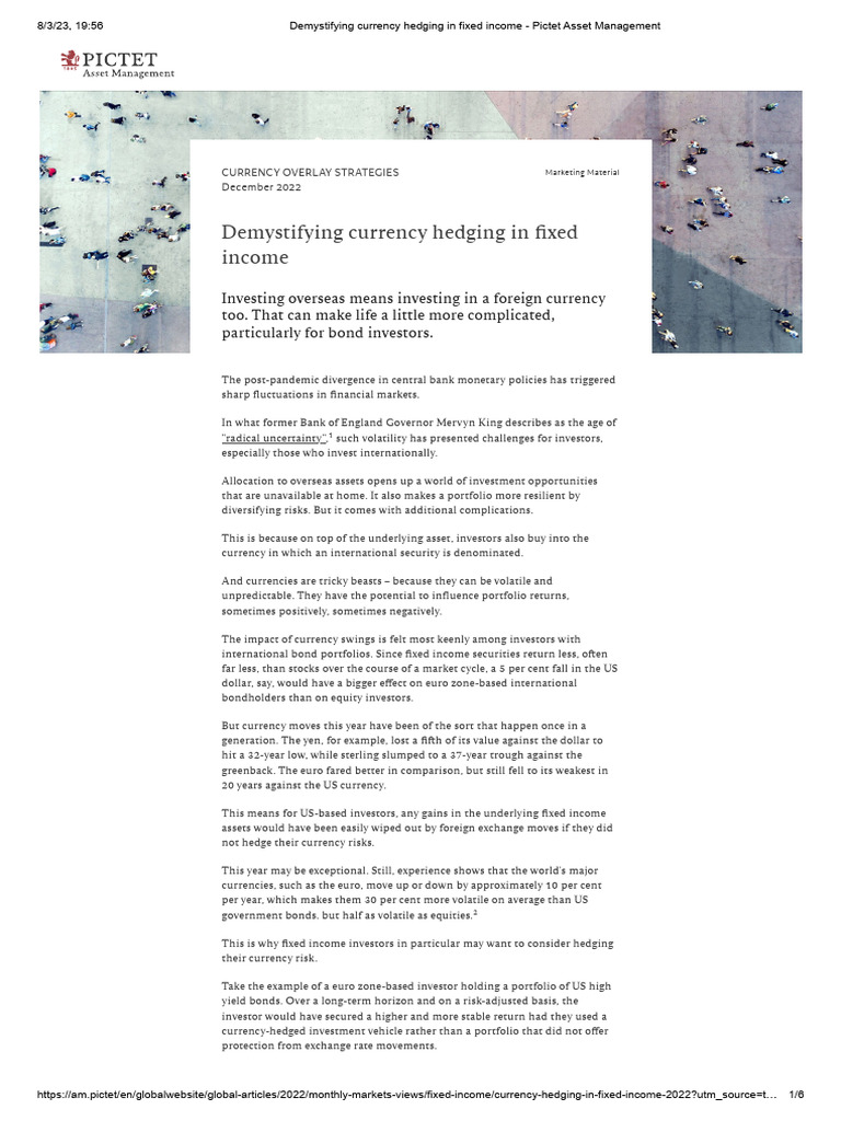 Demystifying Currency Hedging in Fixed Income - Pictet Asset Management ...