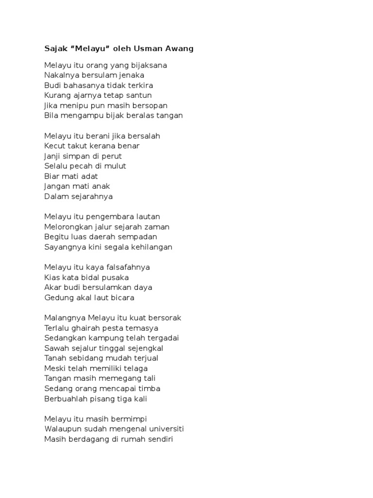 Sajak Melayu Pdf