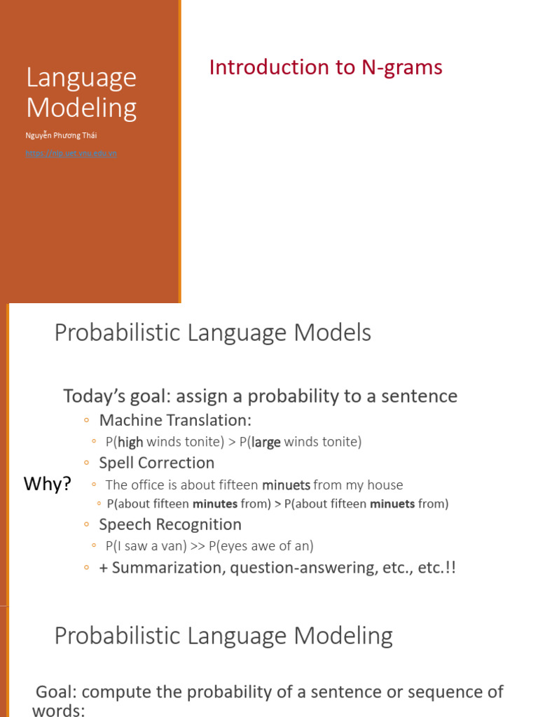 Introduction to N-grams in Language Modeling | PDF | Probability ...