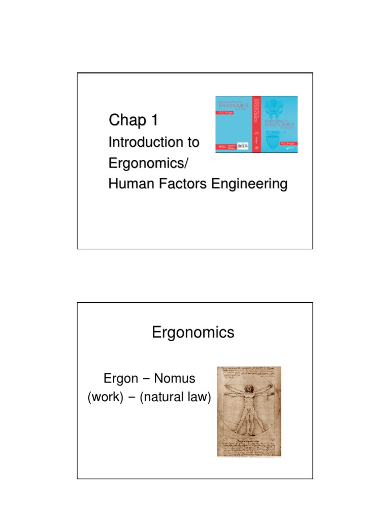 Introduction to Ergonomics and Design | PDF | Human Factors And ...