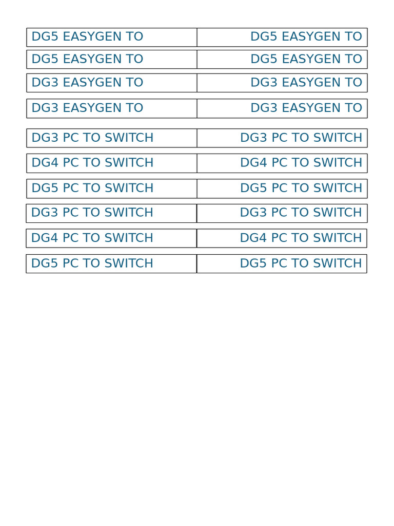 DG3-DG5 EasyGen to Switch Guide | PDF