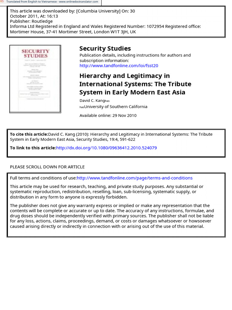 East Asia's Tribute System Explained | PDF | Hegemony | China