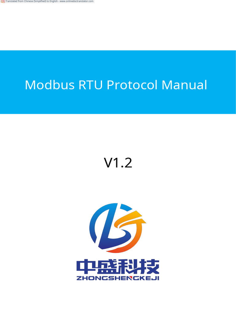 Modbus RTU Protocol Manual Guide | PDF | Bit | Telecommunications