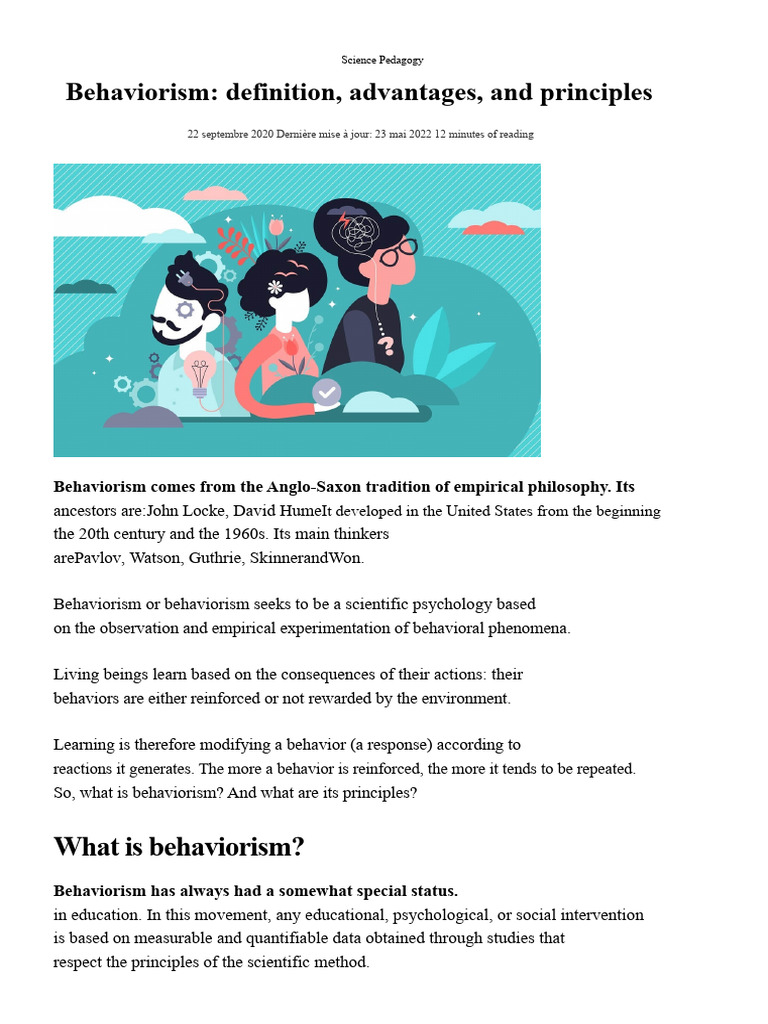 Advantages of Behaviorism in Education | PDF | Behaviorism | Learning