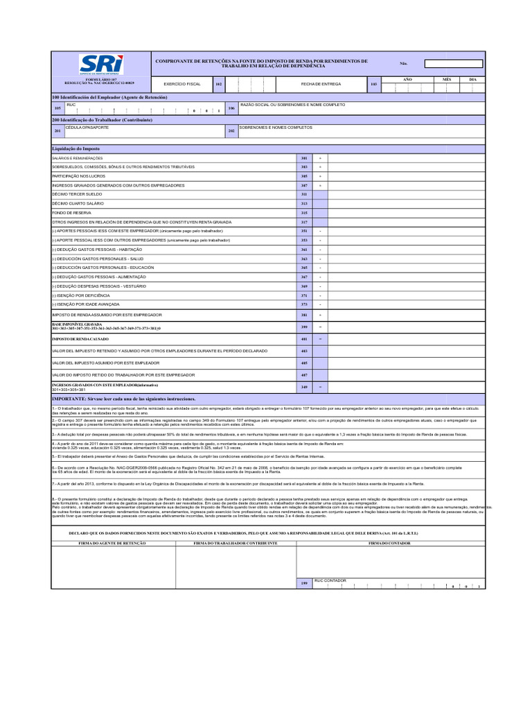 Comprovante de Retenção IR Trabalho | PDF | Impostos | Imposto de Renda
