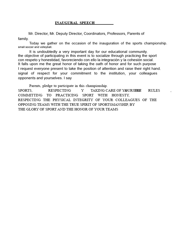swearing-in speech | PDF