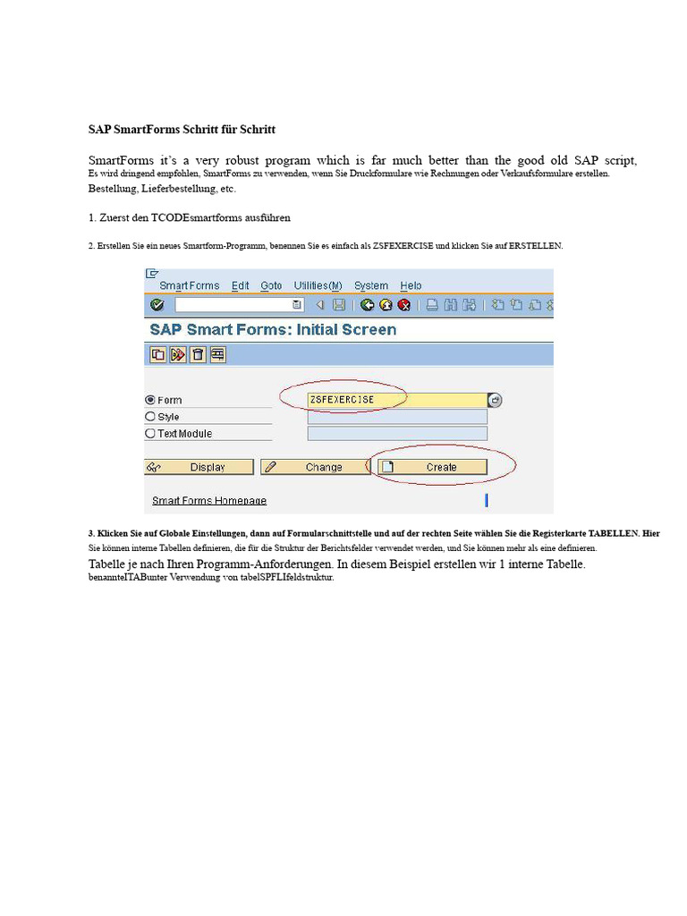 SAP Smart Forms Schritt Für Schritt | PDF