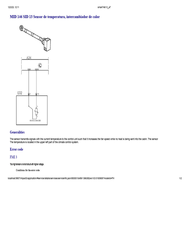 Heat Exchanger Temperature Sensor Errors | PDF