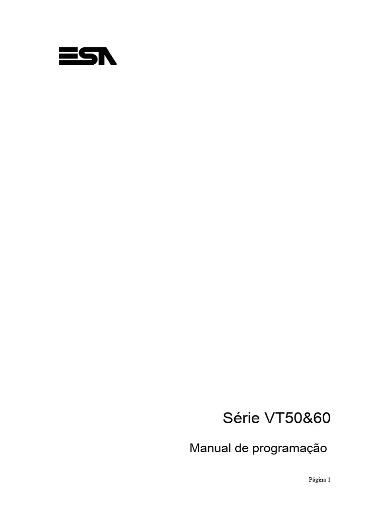 Manual de Programação VT50 e VT60 | PDF | Janela (informática ...