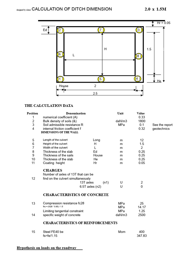 Ditch Dimension Calculation Report | PDF | Mechanical Engineering ...