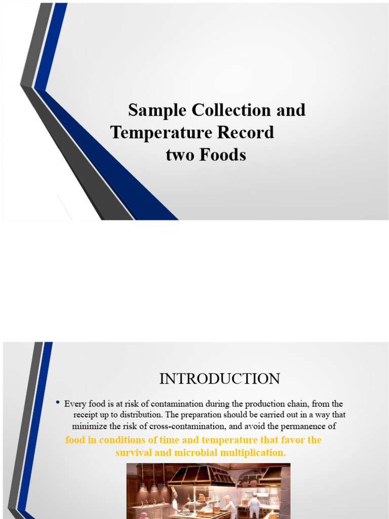 Food Sample Collection & Temperature Guide | PDF | Foods | Microorganism