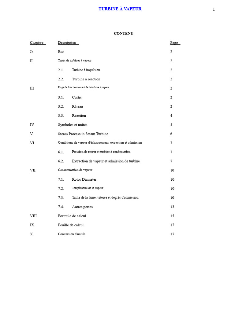 Types et fonctionnement des turbines à vapeur | PDF | Grandeur physique ...