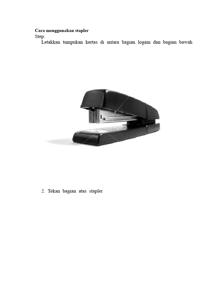 Cara Menggunakan Stapler | PDF