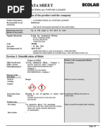 Ecolab Scrub Free Cleaner SDS | PDF | Dangerous Goods | Personal ...