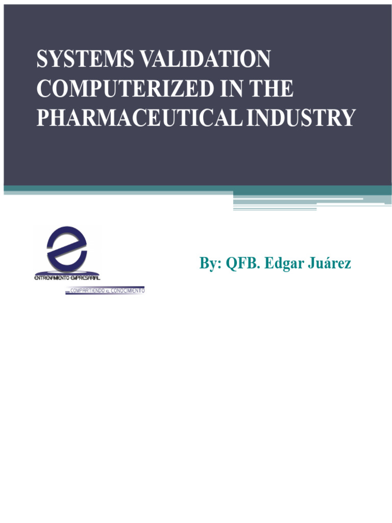 Validation of Computerized Systems | PDF | Verification And Validation ...