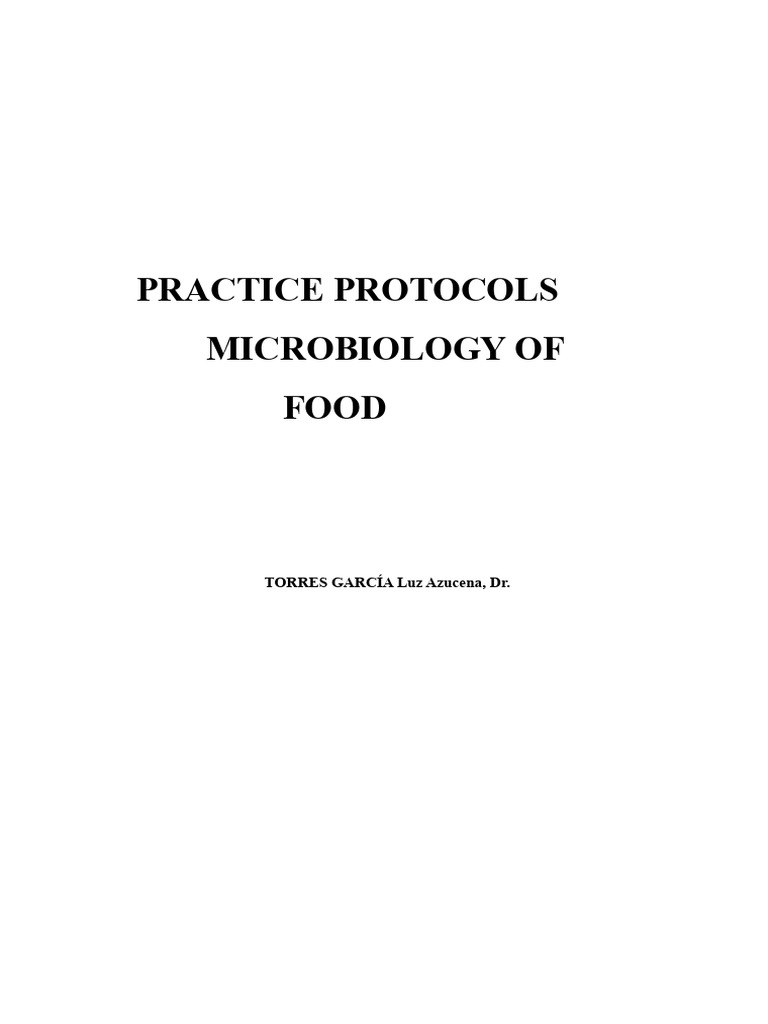Final Practice Protocols For Food Microbiology | PDF | Colony Forming ...