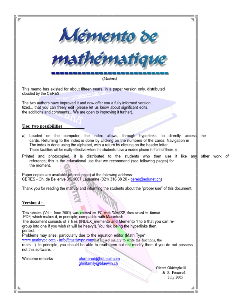 Math Memo for 7th to 9th Graders | PDF | Area | Rectangle