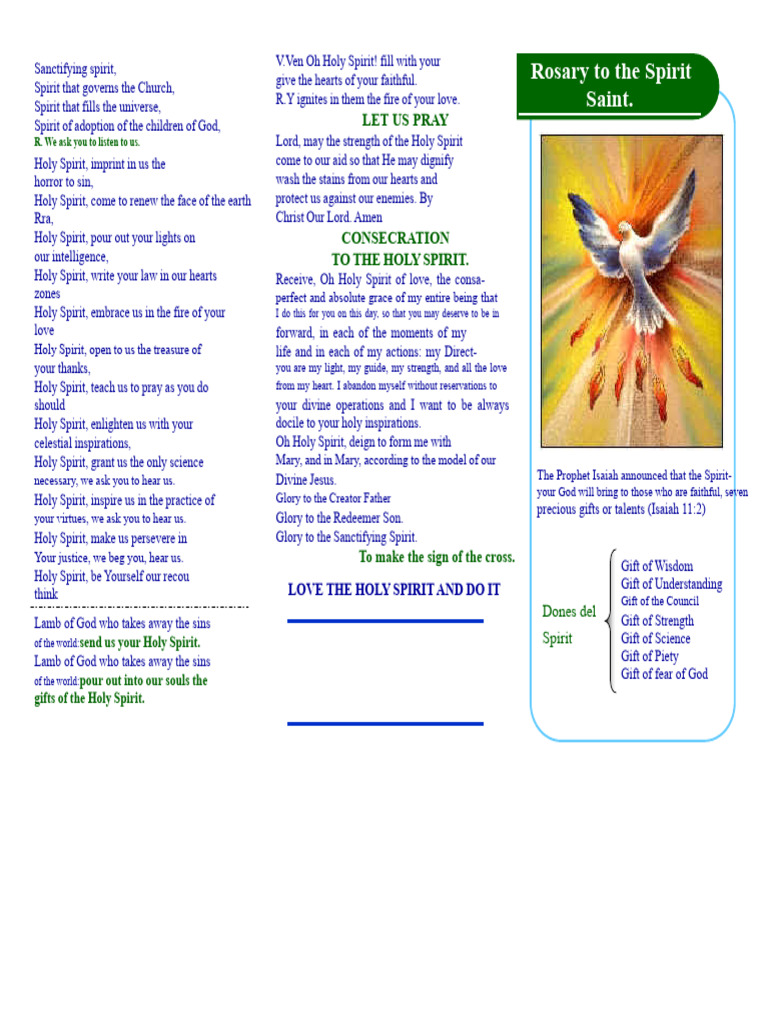 Prayers and Devotions to the Holy Spirit | PDF | God The Father | Holy ...