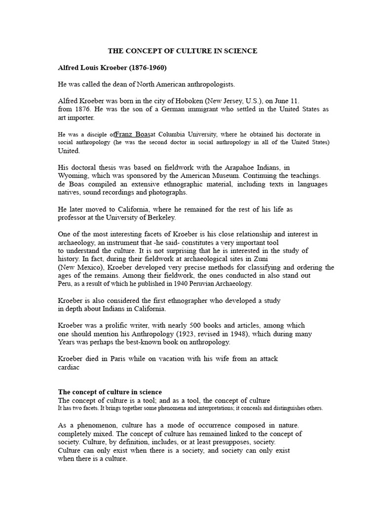 Understanding Culture in Science | PDF | Anthropology | Liberal Arts ...