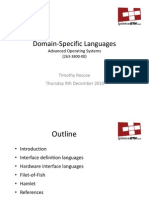 Domain Specific Languages: Ad Do Ti ST Advanced Operating Systems