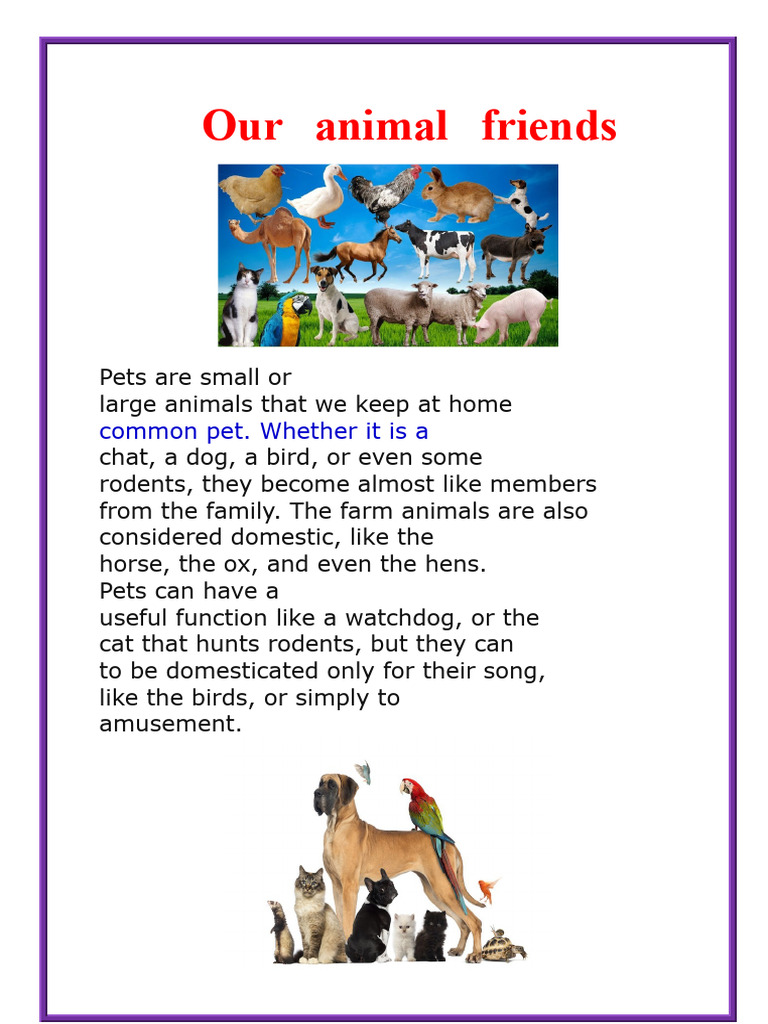 Benefits of Keeping Pets at Home | PDF