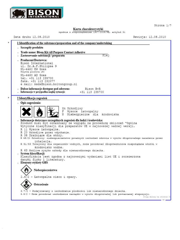 Karta Charakterystyki Bison | PDF