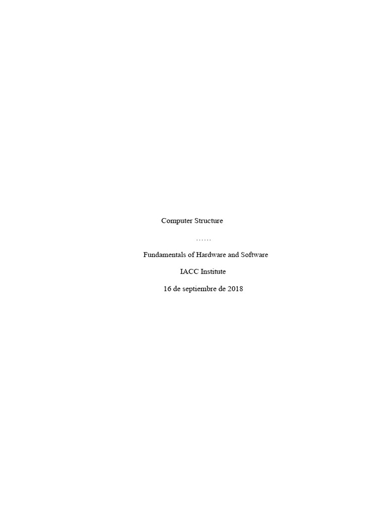 Computer Structure and Function Overview | PDF | Operating System ...