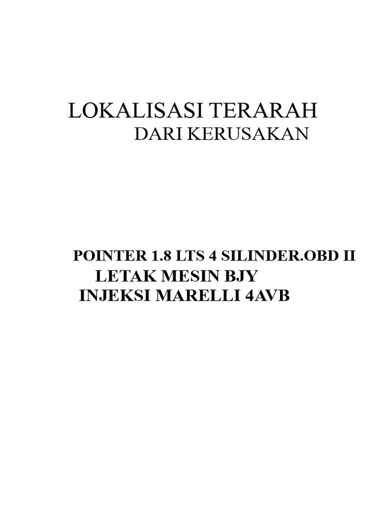 Diagnosa Kerusakan Sensor OBD II | PDF