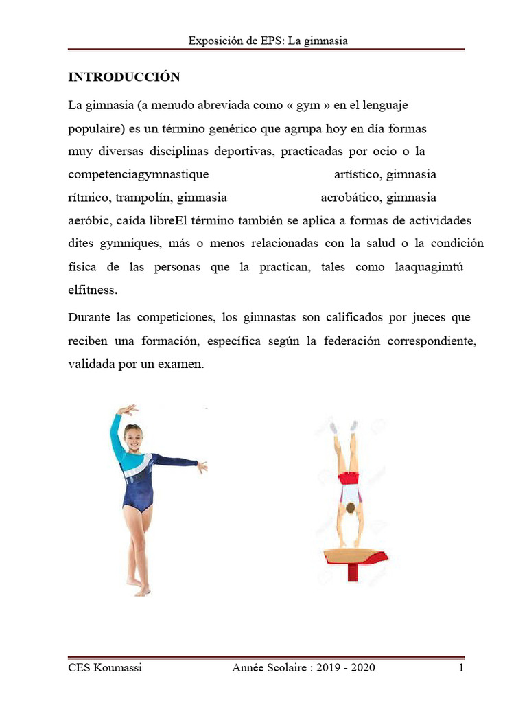 Historia y Disciplinas de la Gimnasia | PDF | Gimnasia | Entretenimiento
