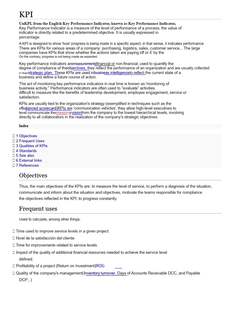 Understanding Key Performance Indicators | PDF | Performance Indicator ...