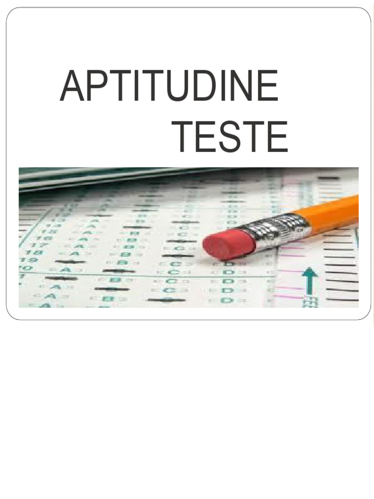 Test de Aptitudini Psihologice | PDF